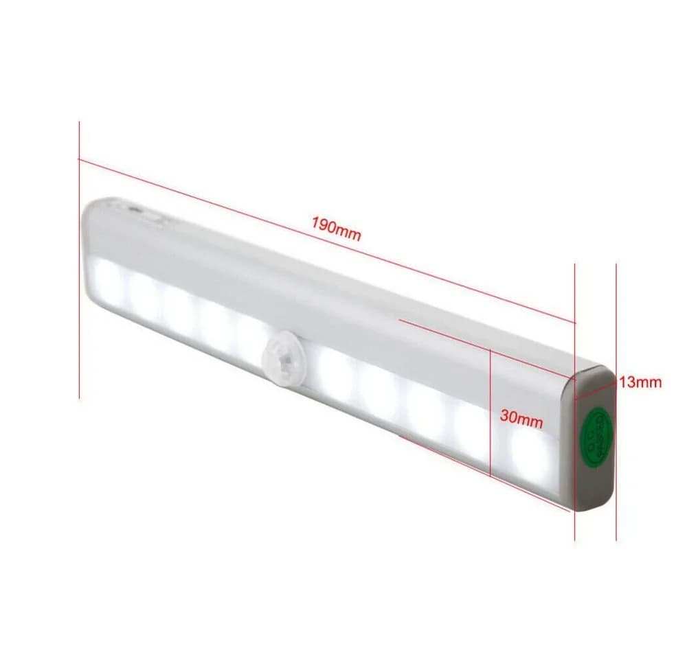 QUBEBU LED Schrankleuchte mit Bewegungssensor Weiß