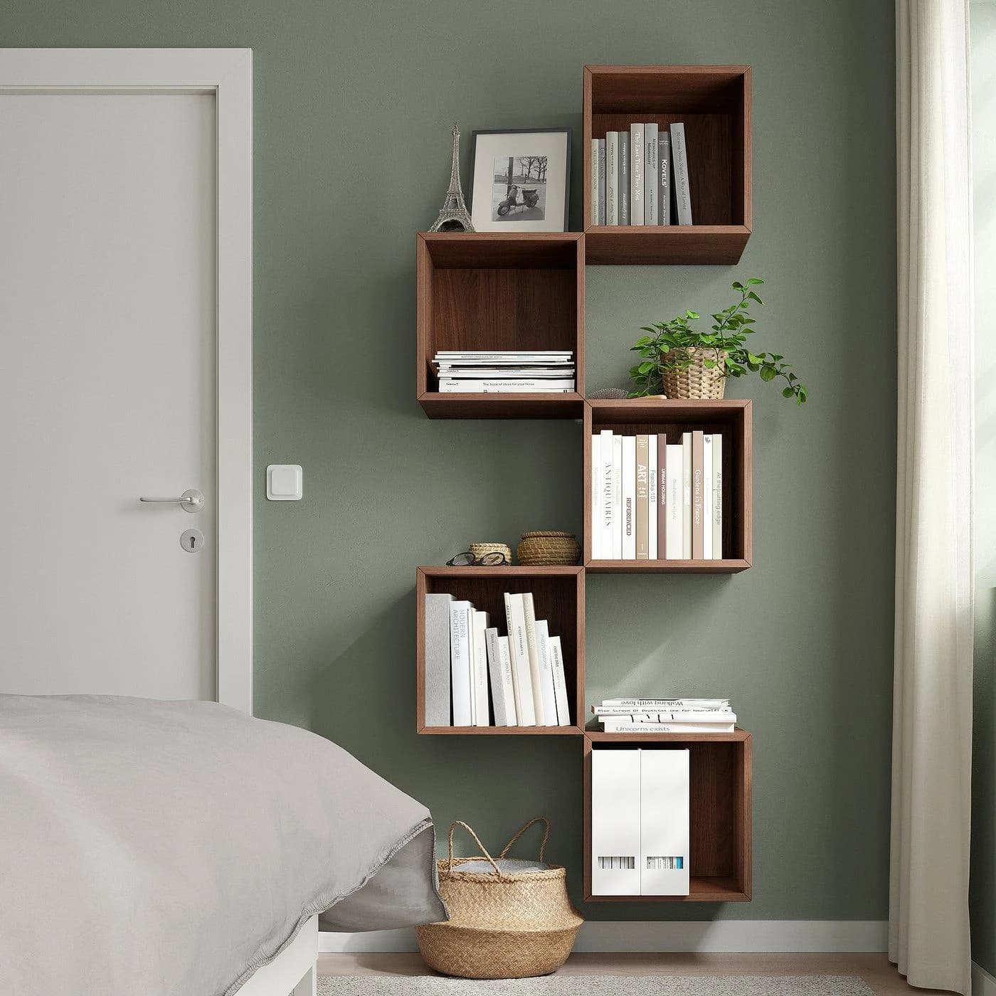 IKEA EKET Aufbewahrungskombination wandmontiert braun