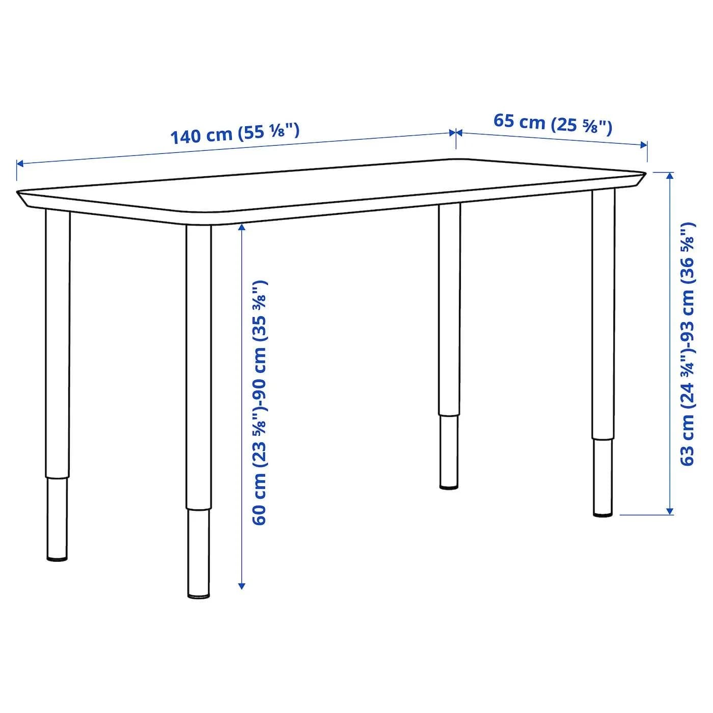 IKEA ANFALLARE / OLOV Schreibtisch Bambus Schwarz