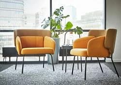 IKEA BINGSTA Sessel Gelb/Gold Modern