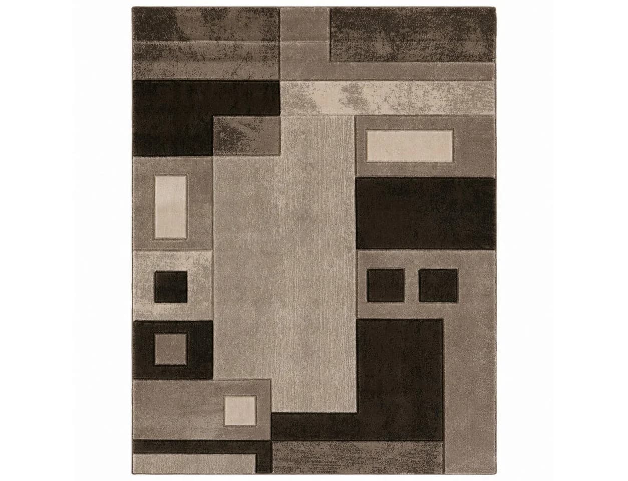 Vimoda Designteppich Braun Kariert Modern Klassisch