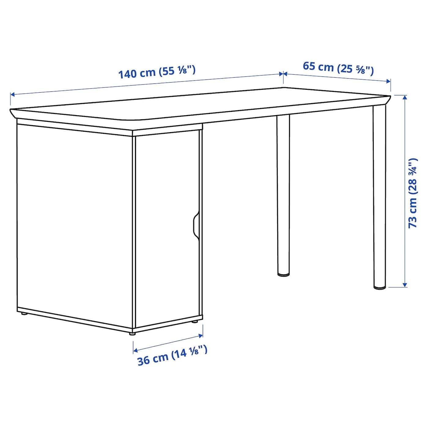IKEA ANFALLARE / ALEX Schreibtisch Weiß Bambus