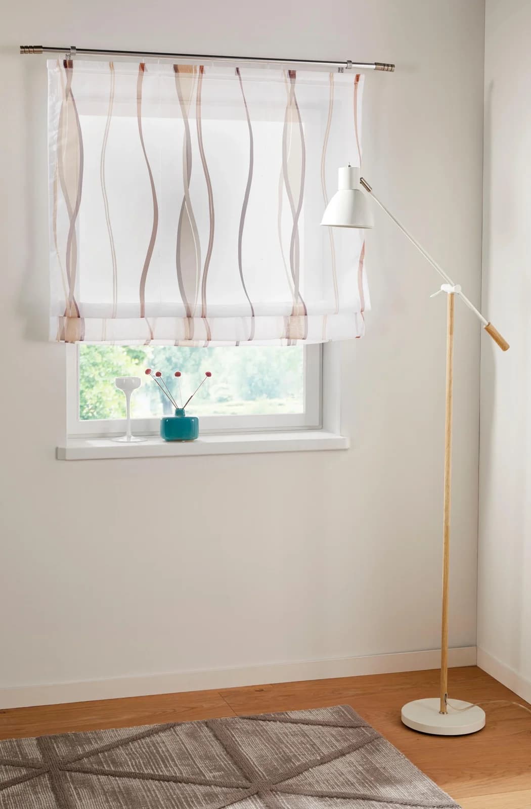 Raffrollo MY HOME Dimona Gr. 3 Voile 100% Polyester Wellen