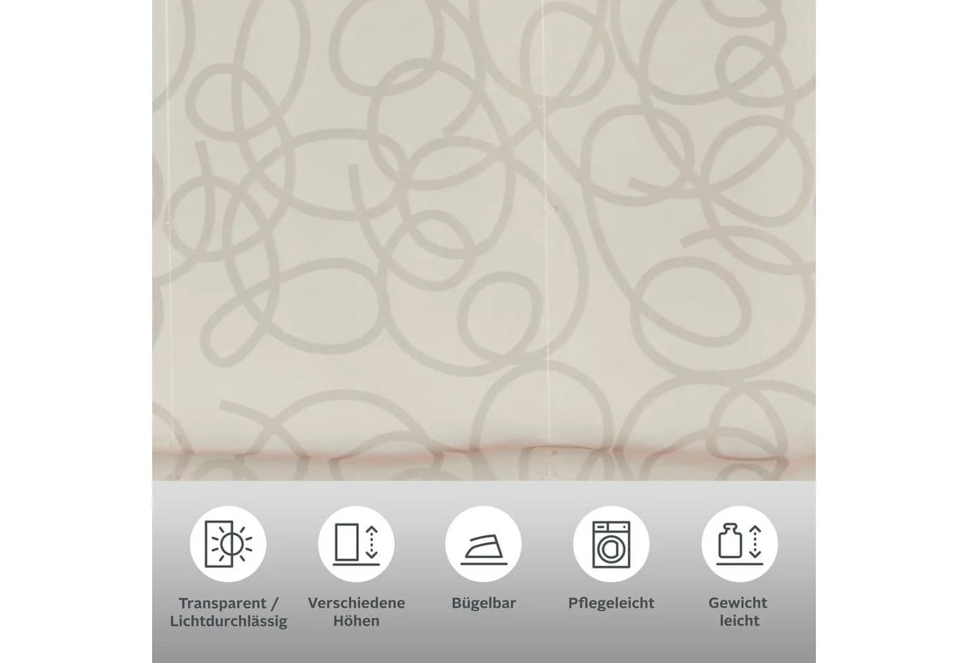 OTTO home Raffrollo Tanaro Beige Halbtransparent Polyester