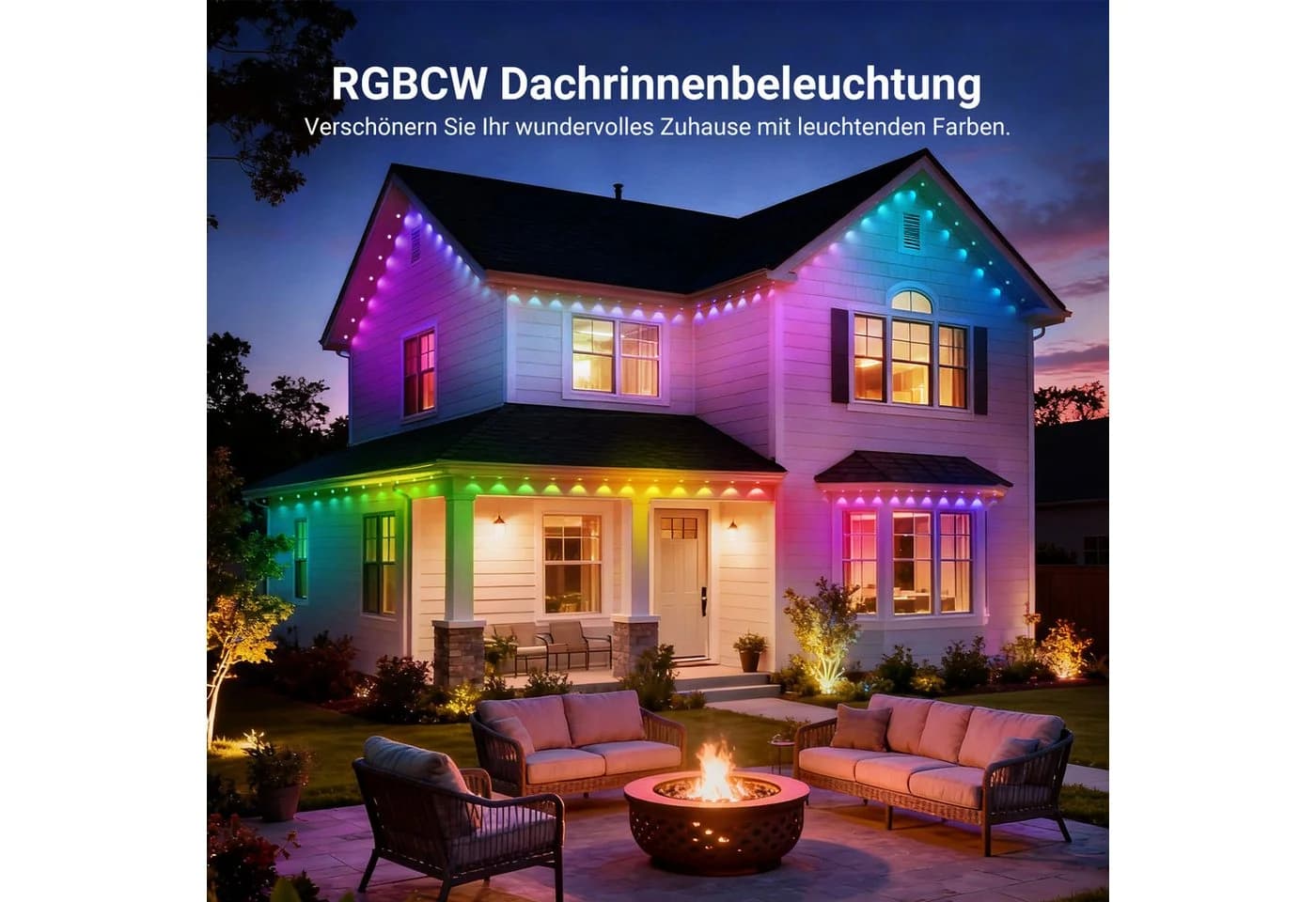 Neewer LED-Lichterkette NR02 RGBCW Außenbeleuchtung mit App-Steuerung
