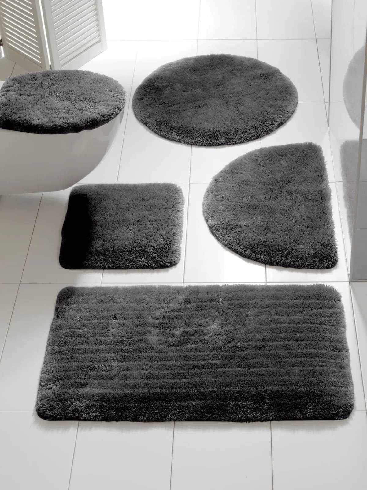 Badematte HEINE HOME Anthrazit Rechteckig