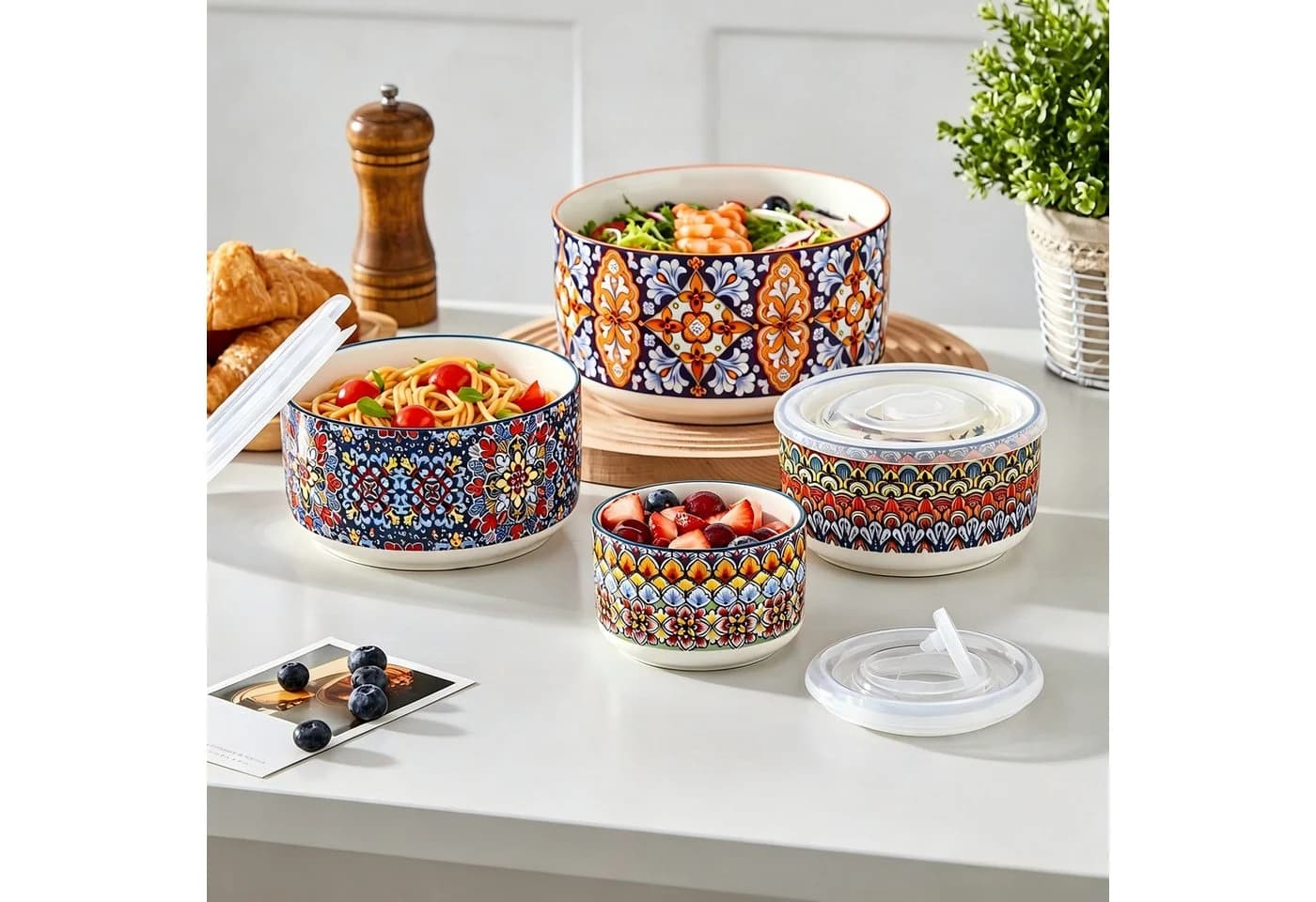vancasso Vorratsdosen-Set 4-tlg. Porzellan BOHO Bunt