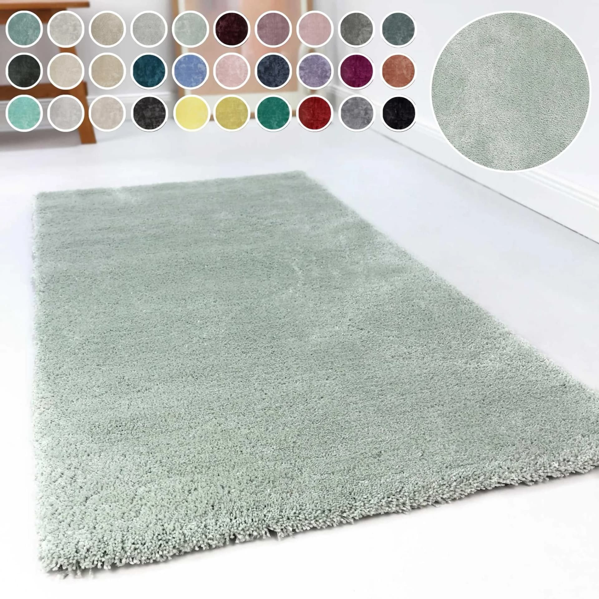 Esprit Hochflor-Teppich Relaxx ESP-4150 Hellgrau, Grün