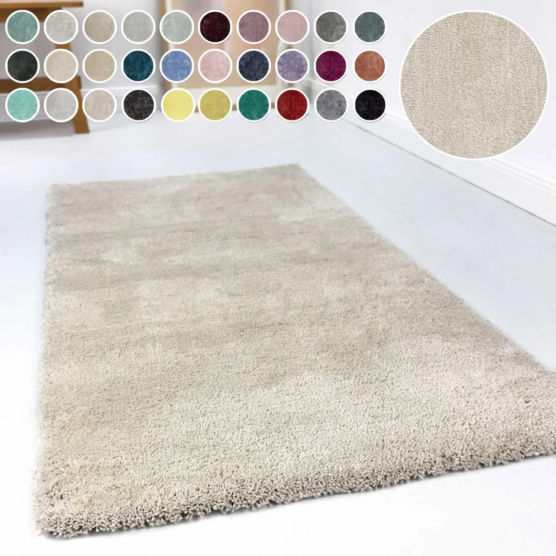 Hochflor-Teppich ESPRIT "Relaxx ESP-4150" Gr. 3, beige, 120x170 cm, Kunstfaser