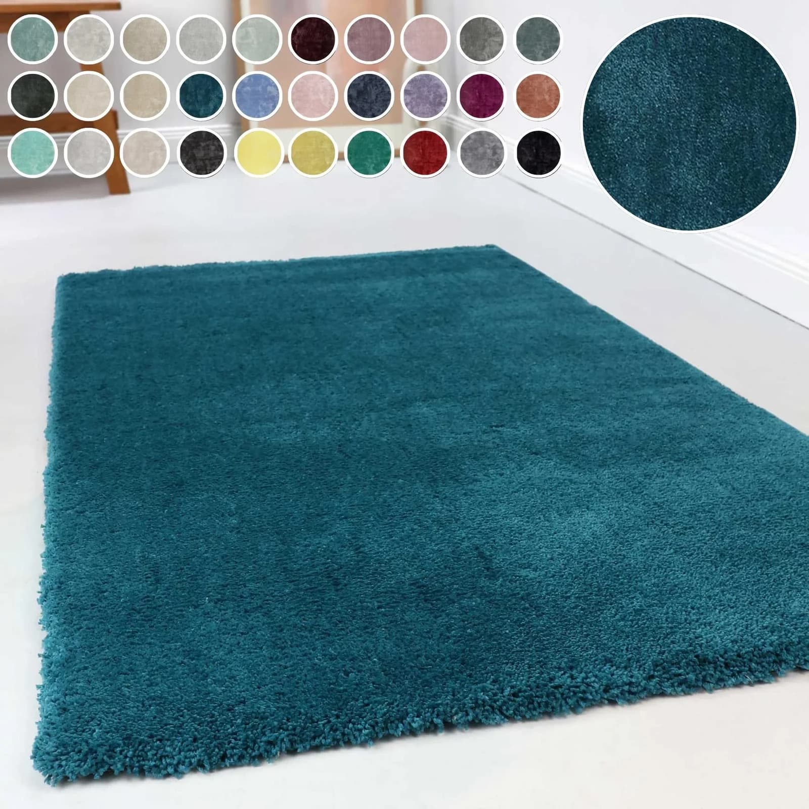 ESPRIT Hochflor-Teppich Relaxx ESP-4150 Blau Türkis