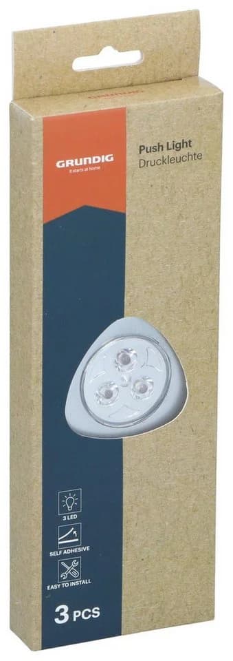 Grundig Schrankleuchte 3er Set LED Druckleuchten Selbstklebend