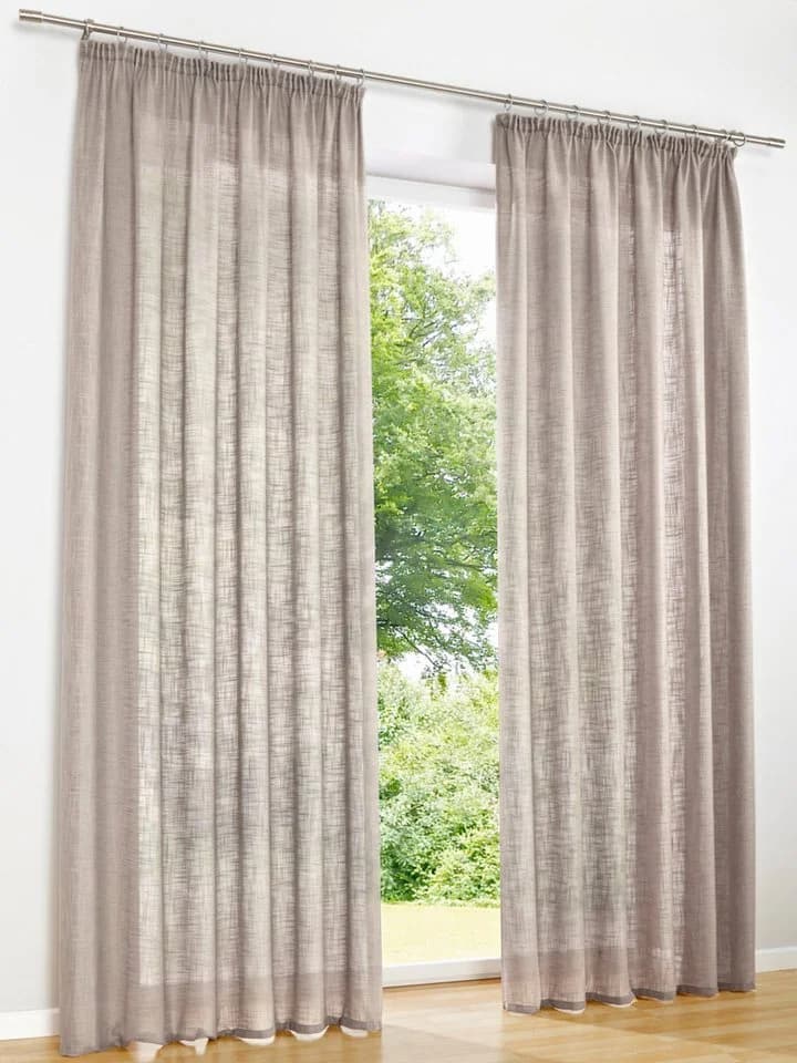Gardine HEINE HOME Gr. 2 Taupe Polyester