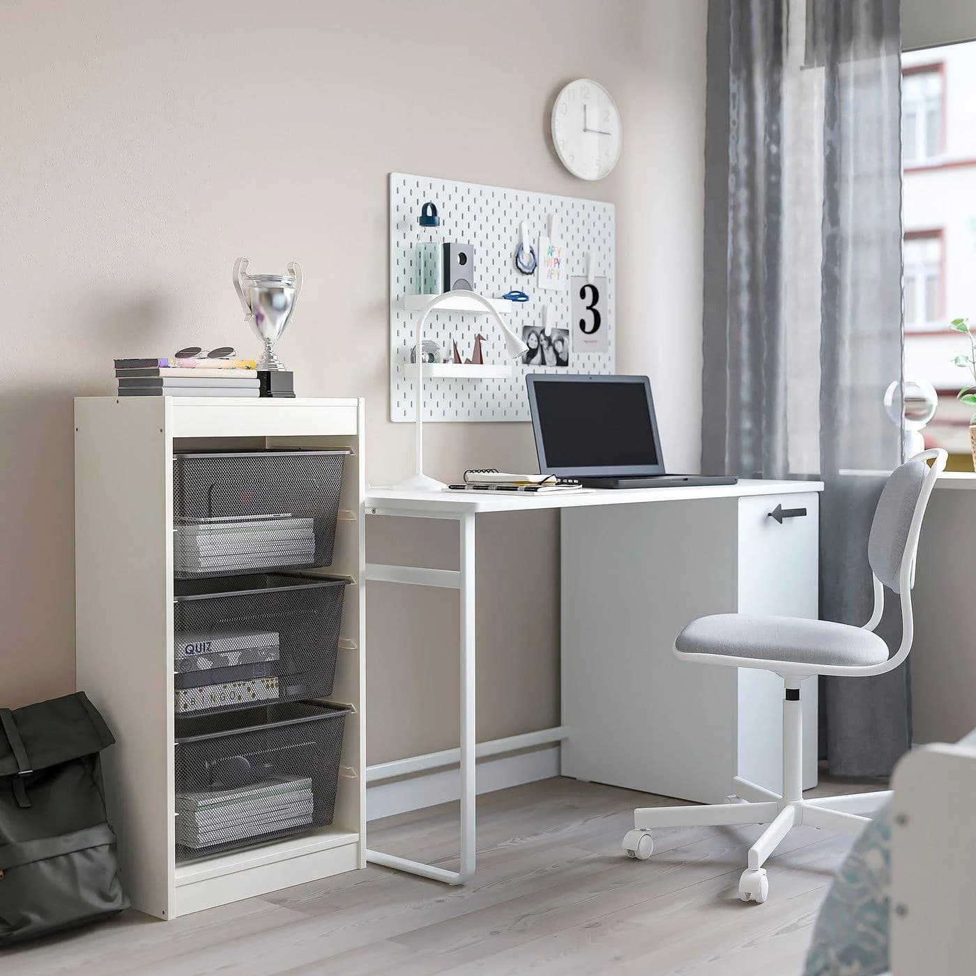 IKEA TROFAST Aufbewahrung mit Boxen Dunkelgrau/Weiß