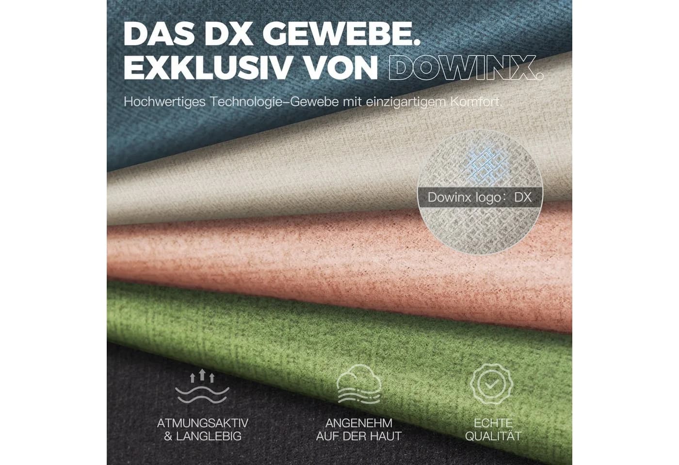 Dowinx Gaming-Stuhl Beige Stoff mit Taschenfederkissen und Fußstütze