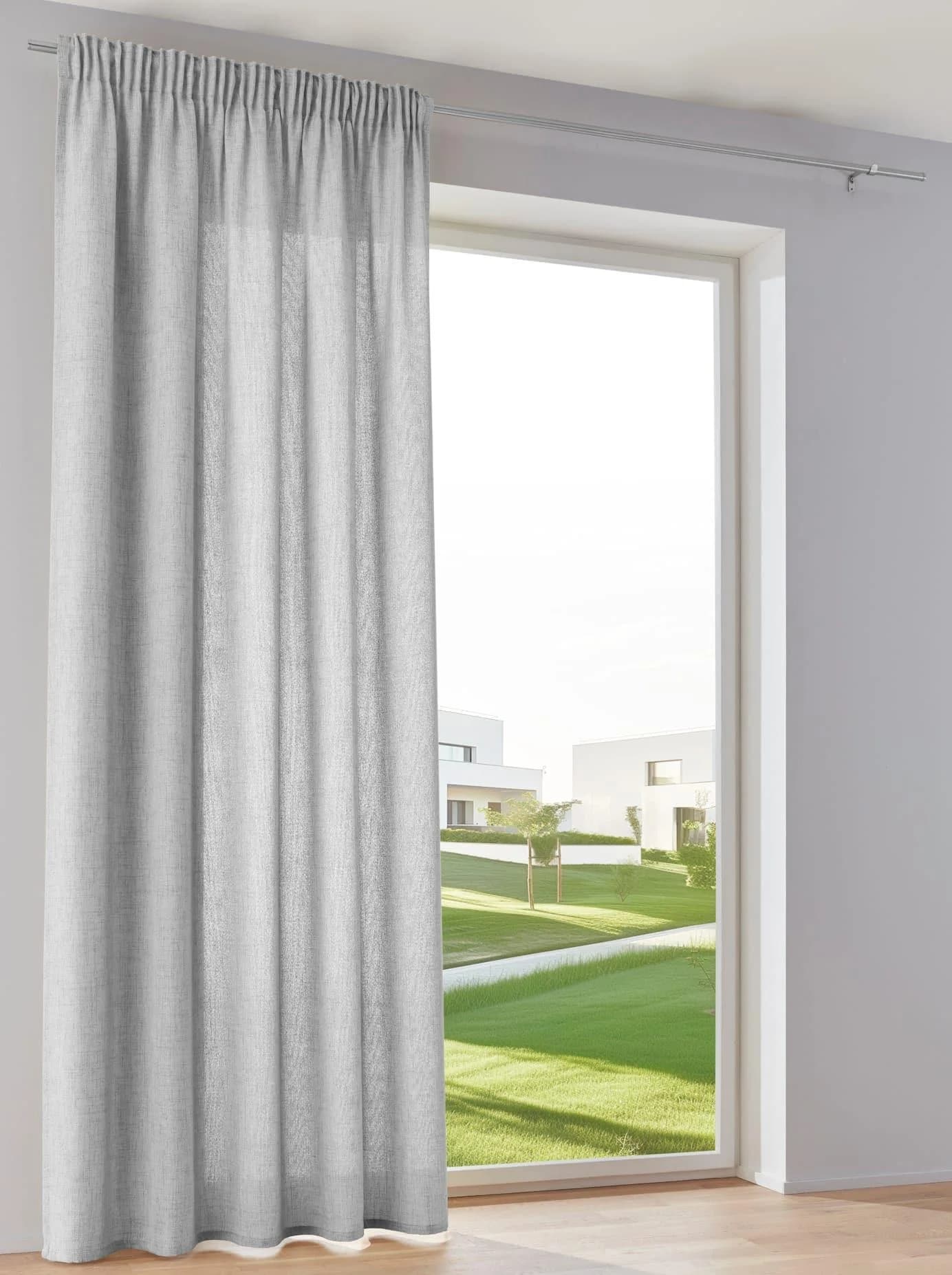 HEINE HOME Vorhang Grau 140x245 cm Polyester