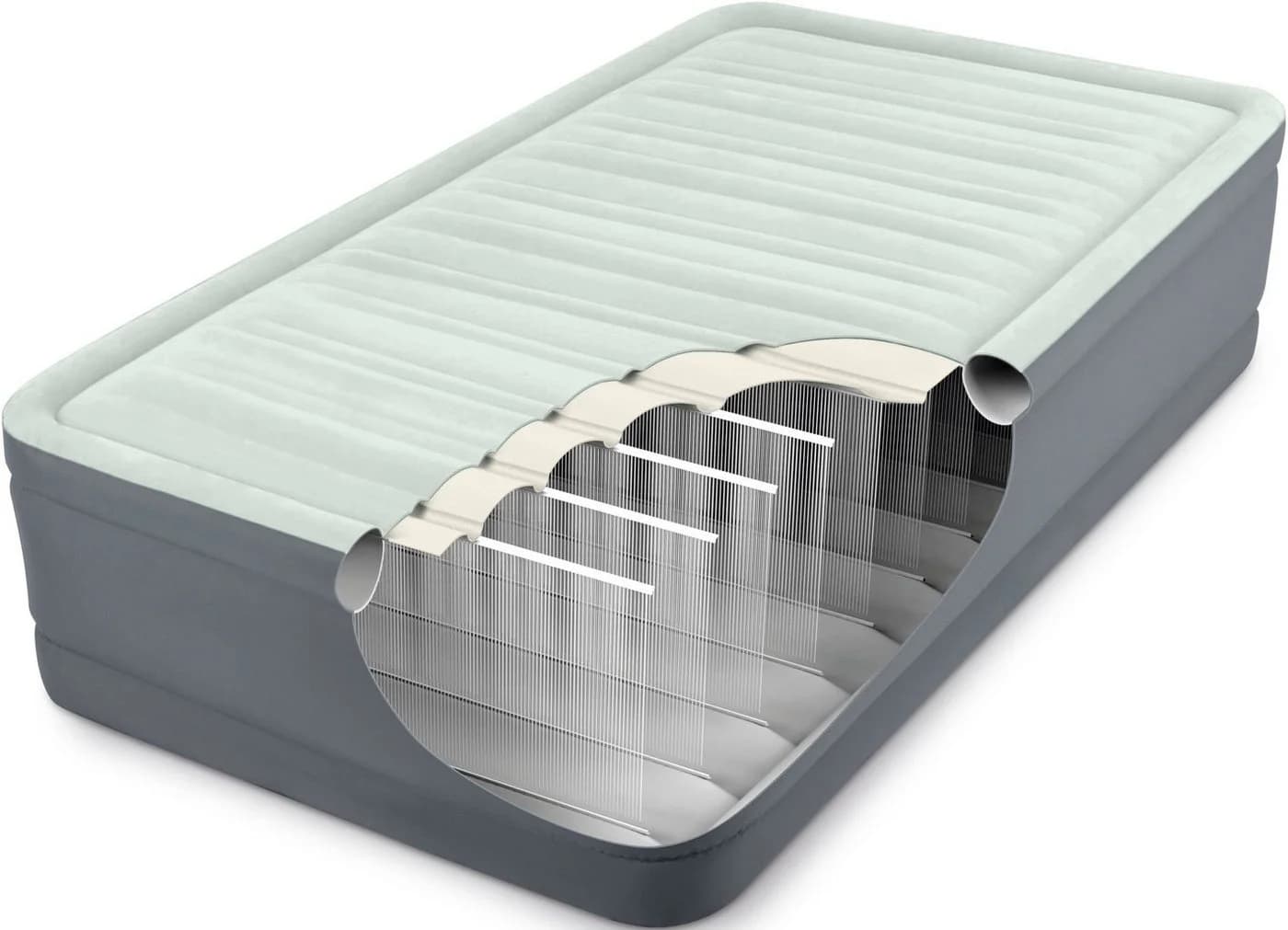 INTEX PremAire Elevated Luftbett Grau mit Elektropumpe