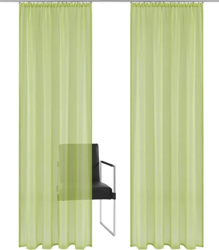 OTTO HOME Gardine XANA Grün Voile Kräuselband