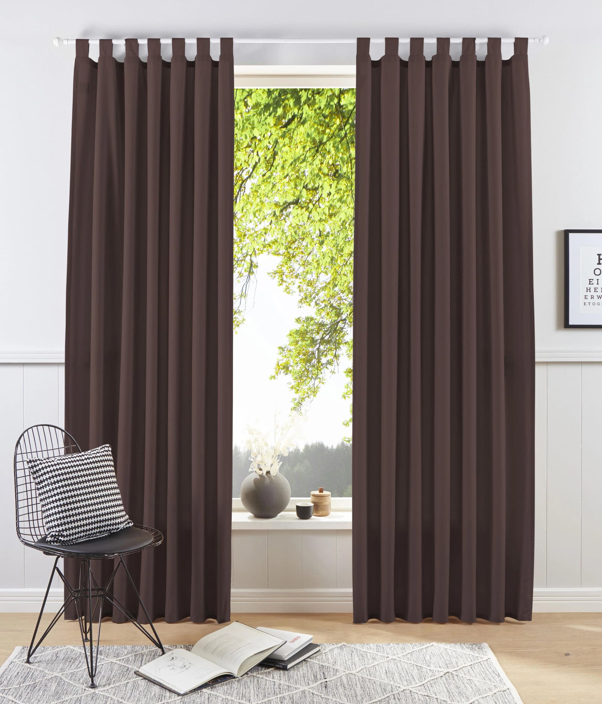 Vorhang MY HOME Raja 2er-Set Braun 140x245cm Polyester Recyceltes Material