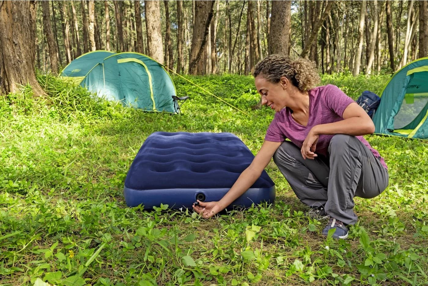Bestway Luftbett Blue Horizon Single XL 185x76 cm Blau