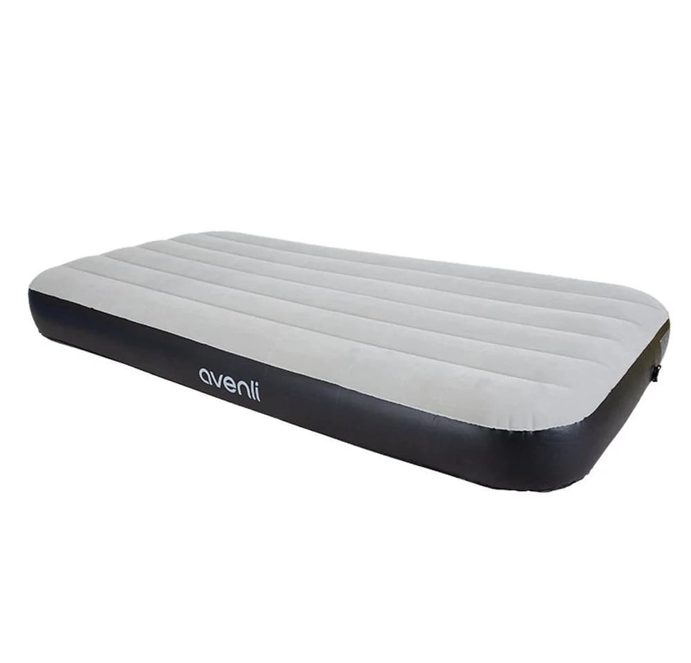 Avenli Luftbett Twin-Size Grau Schwarz Beflockt
