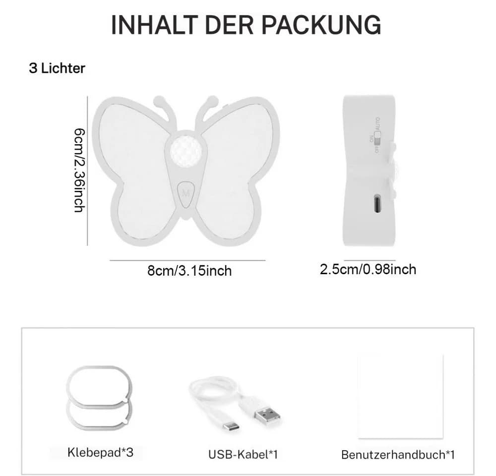 VIVIHEYDAY Dimmbares Nachtlicht mit Bewegungsmelder und Akku