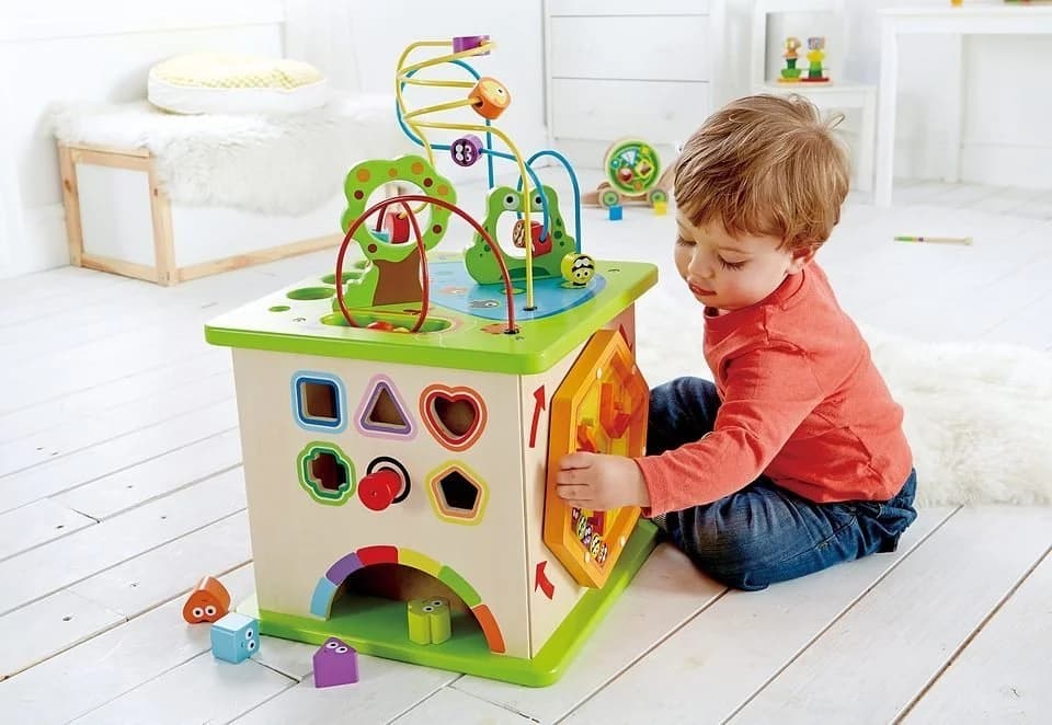 Hape Motorikwürfel Kleine Tierchen Bunt Holz