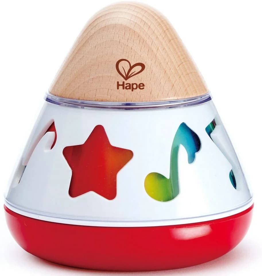 HAPE Musikkreisel Bunt Holzspielzeug für Babys