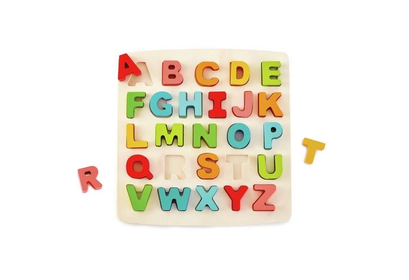 Hape Steckpuzzle Großbuchstaben 26 Teile Bunt Holz