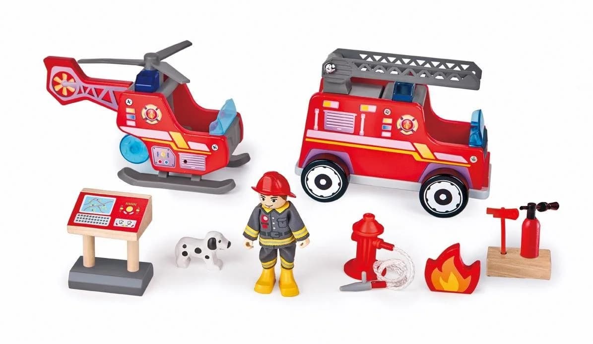 Hape Großstadt-Feuerwache Bunt Holz Kunststoff