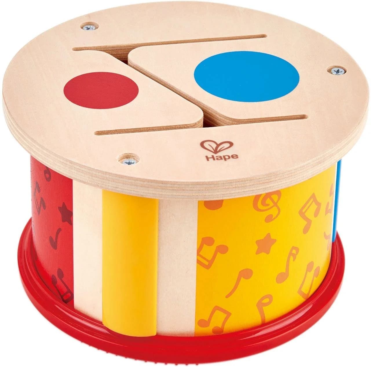 HAPE Doppelseitige Kinder Trommel Bunt mit Schlägel
