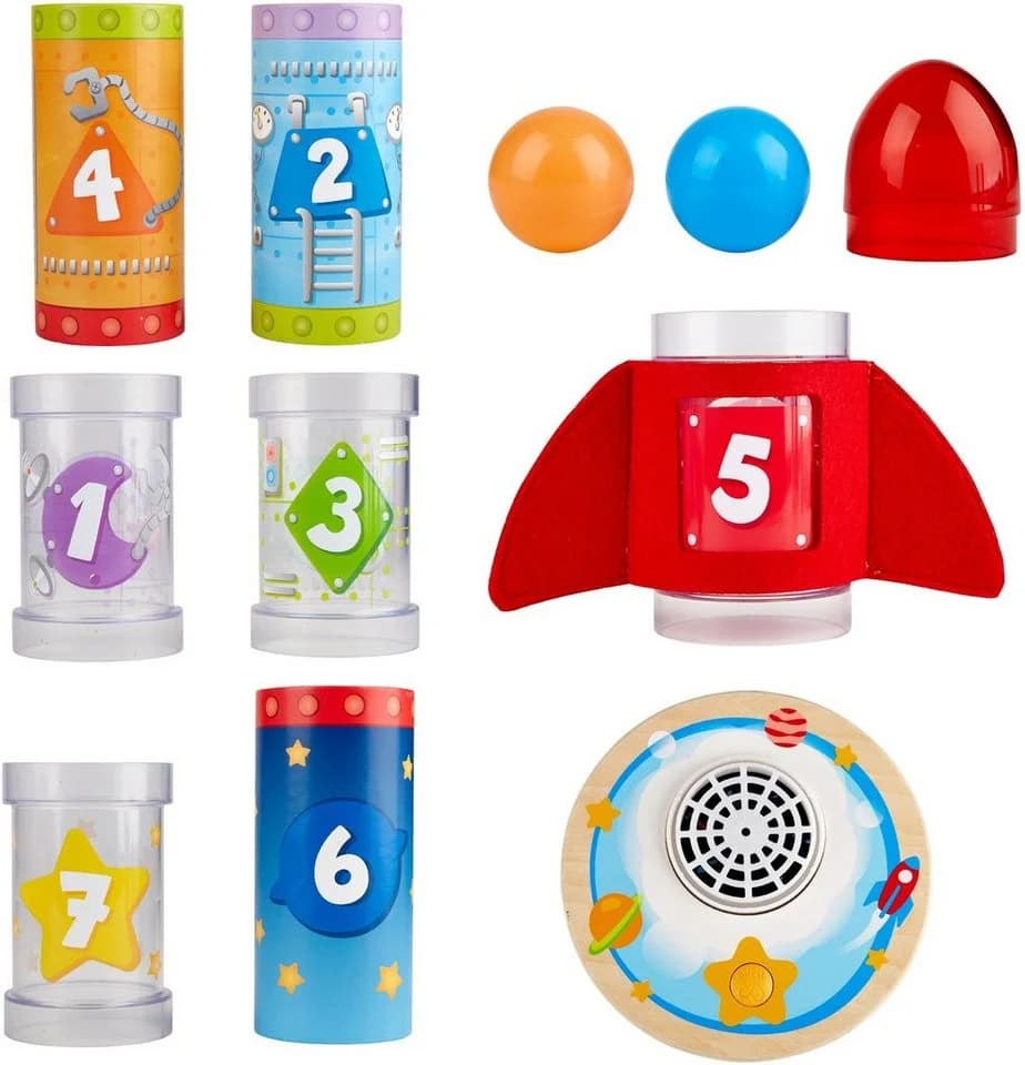 HAPE Raketen-Flugstation Stapelspielzeug Bunt