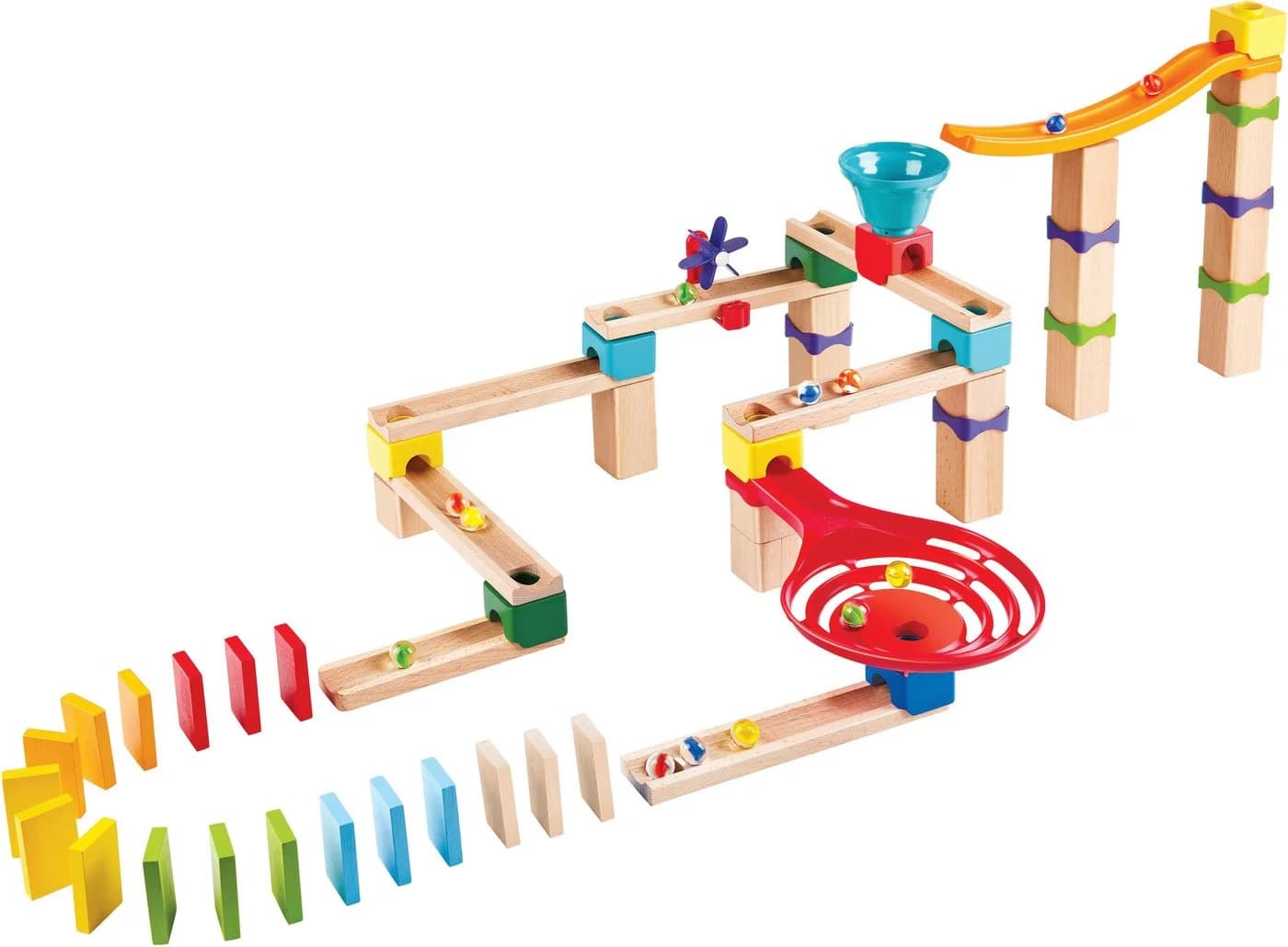 HAPE Rasante Murmelbahn mit Domino Bunt