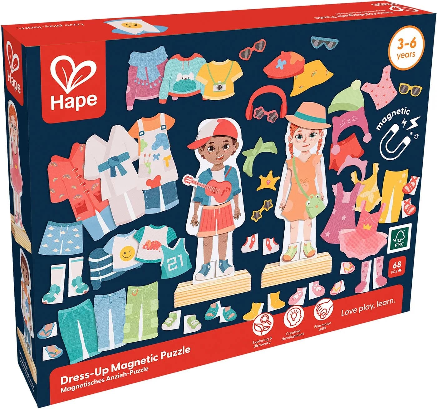 Hape Magnetisches Anzieh-Puzzle 62 Puzzleteile