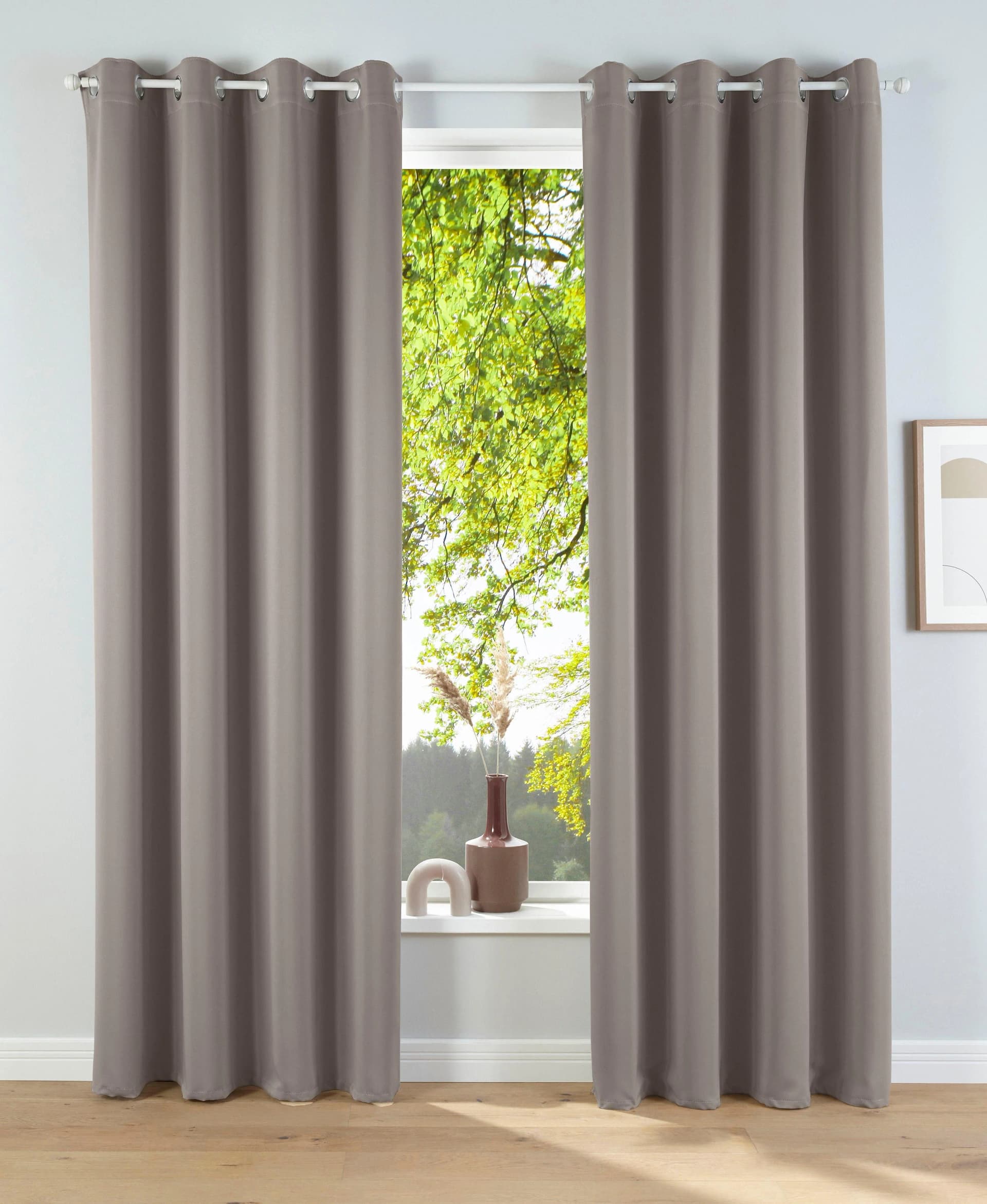 OTTO home Verdunkelungsvorhang Solana Beige 2-er Set