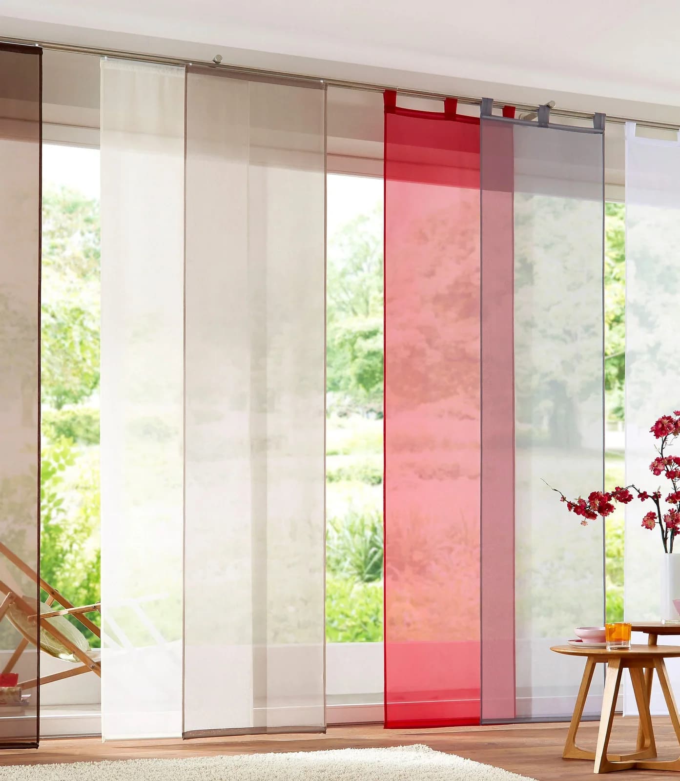 Schiebegardine MY HOME "Xanten" Weiß Voile Polyester