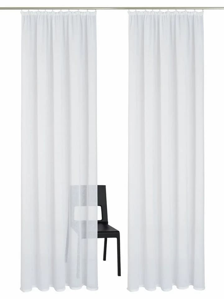 OTTO home Gardine REGINA 2-er Set Weiß Transparent Kräuselband