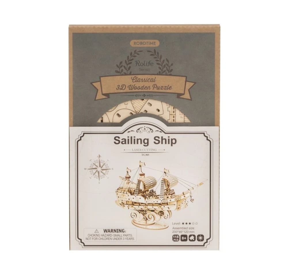 ROLIFE 3D-Puzzle Sailing Ship 118 Puzzleteile Holz