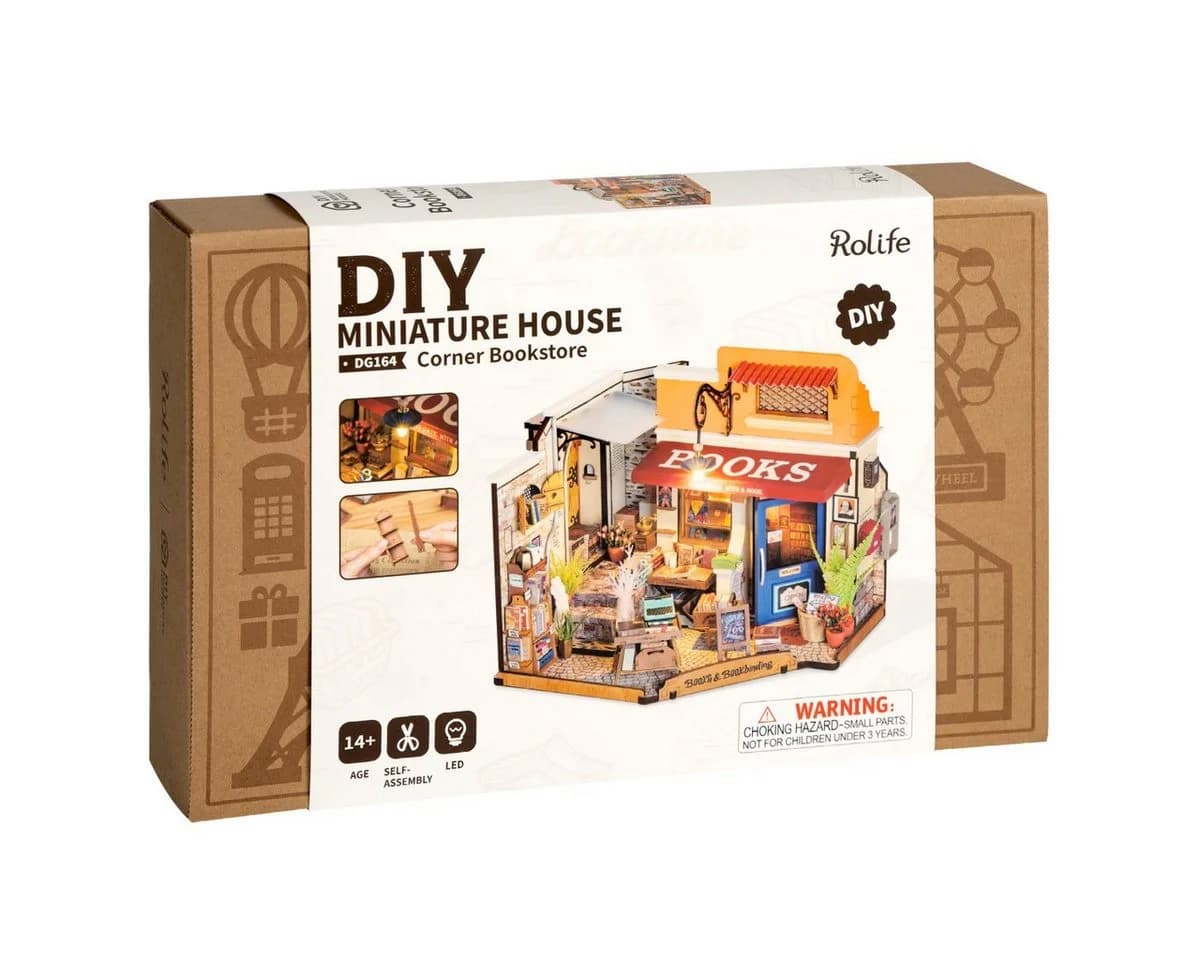 ROLIFE 3D-Puzzle DIY Miniature House Corner Bookstore 108 Teile