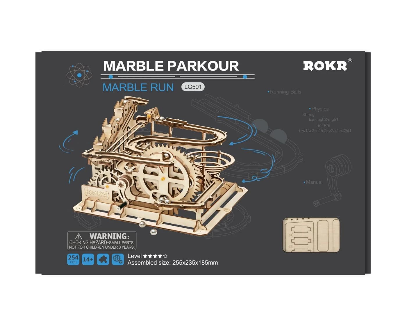Robotime 3D-Puzzle Murmelbahn Waterwheel 254 Puzzleteile