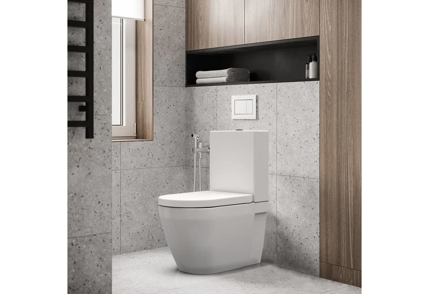 GarveeMore WC-Sitz Toilettendeckel mit Kindersitz Absenkautomatik