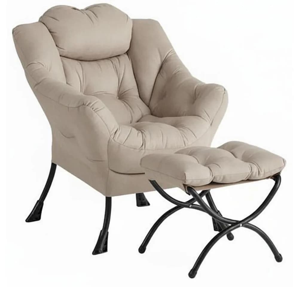 GarveeMore Ohrensessel Relaxsessel mit Hocker