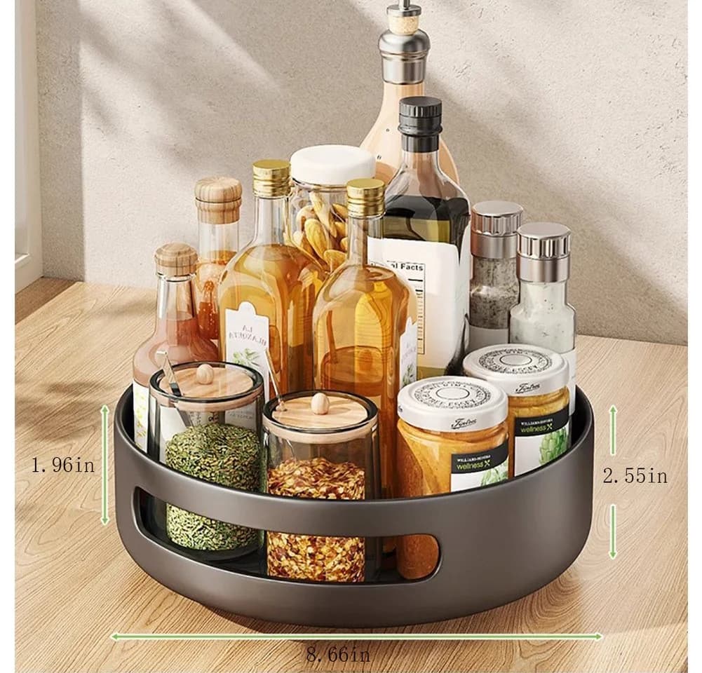 GarveeMore Küchenorganizer-Set Drehbares Lagerregal