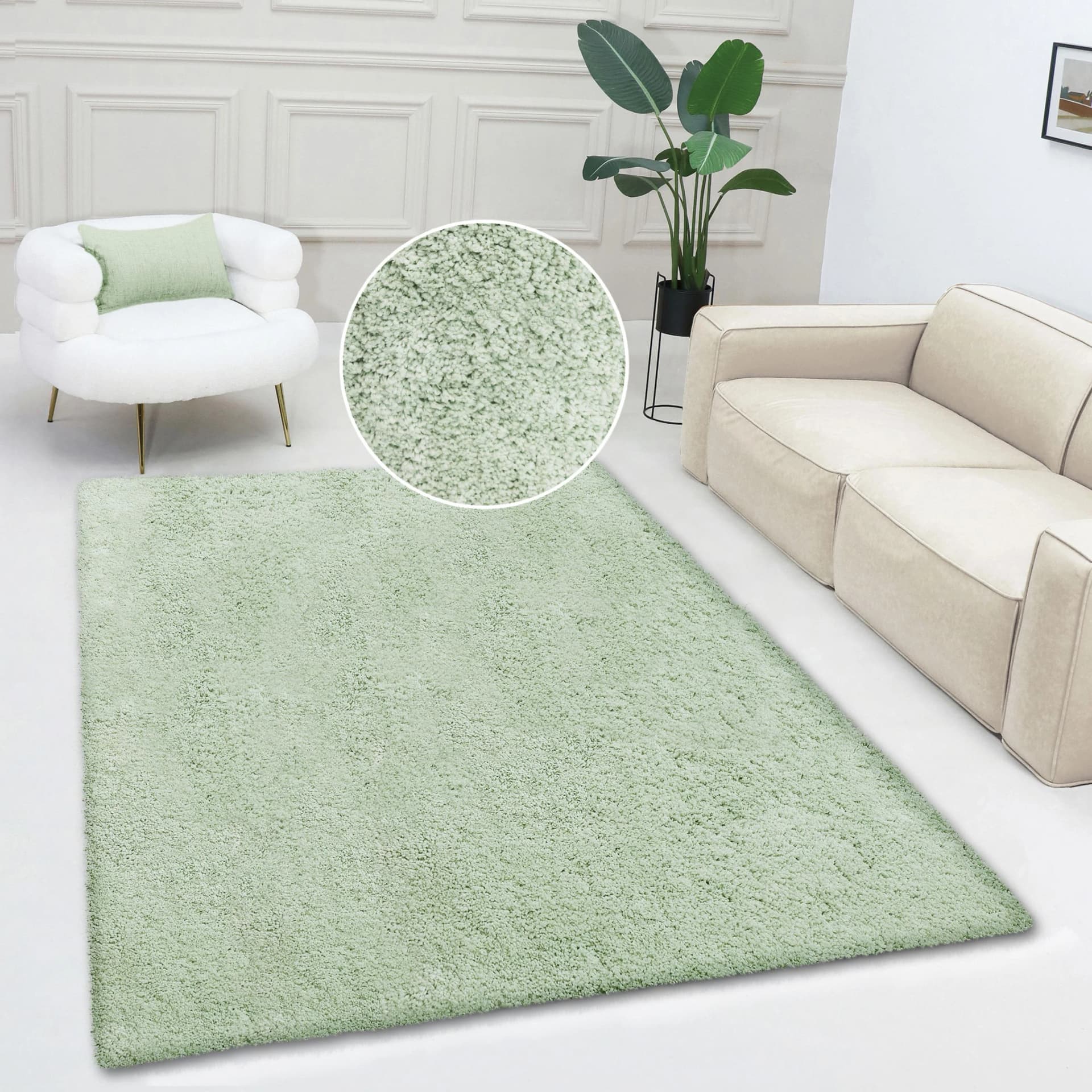 OTTO HOME Desner Hochflor Teppich Grün 240x320 cm Kunstfaser