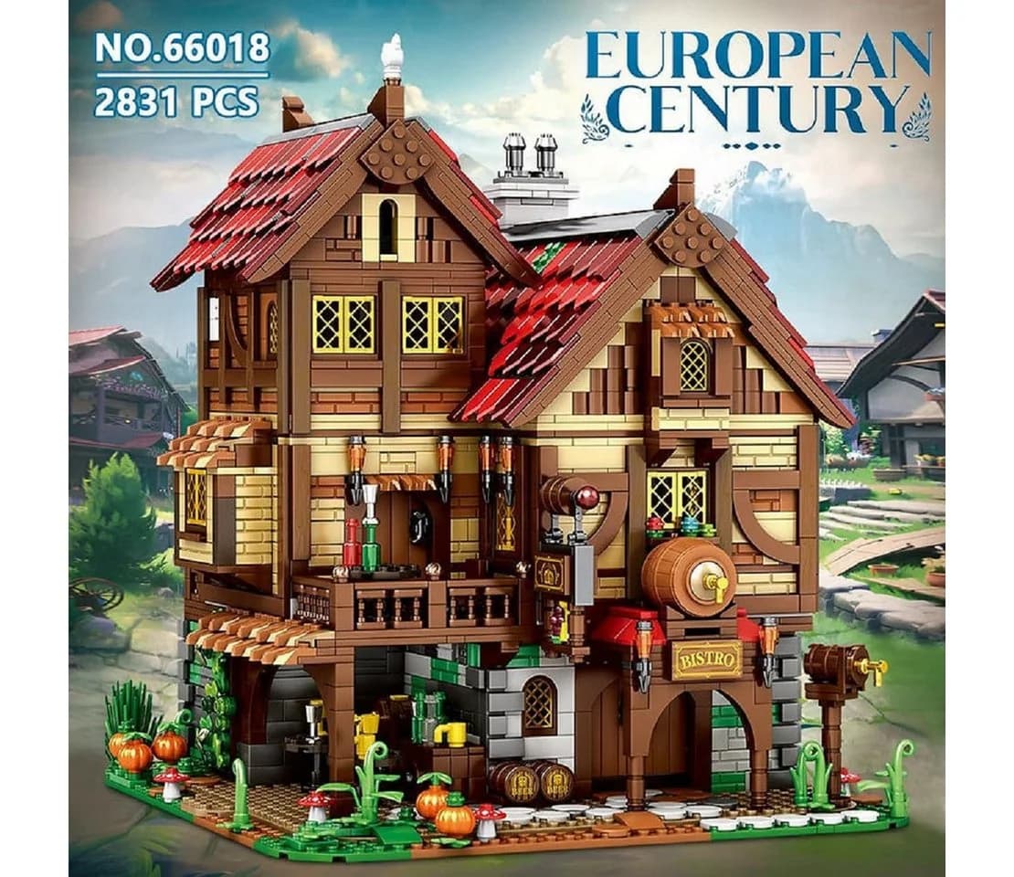 Reobrix 66018 mittelalterliche Taverne 2.868 Teile Bauset