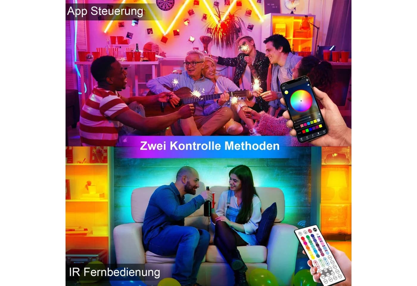 YI LED Stripe 12.5M RGB LED Strip mit APP & Fernbedienung