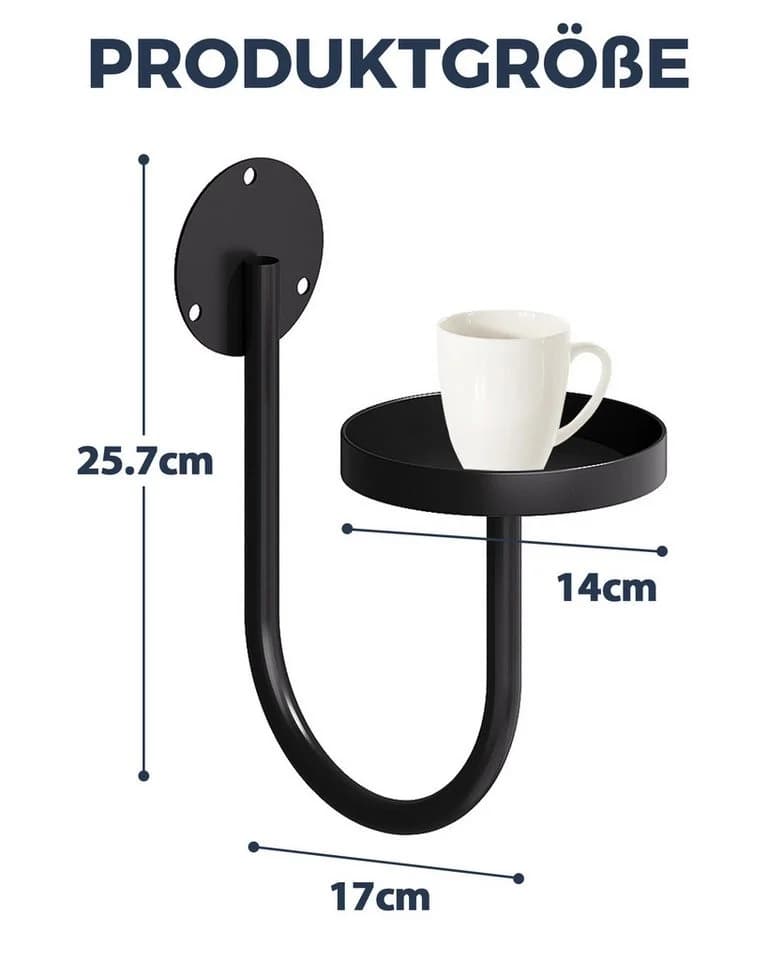 Bamworld Blumenampel Hängegefäße Wandhalter Schwarz 3er-Set