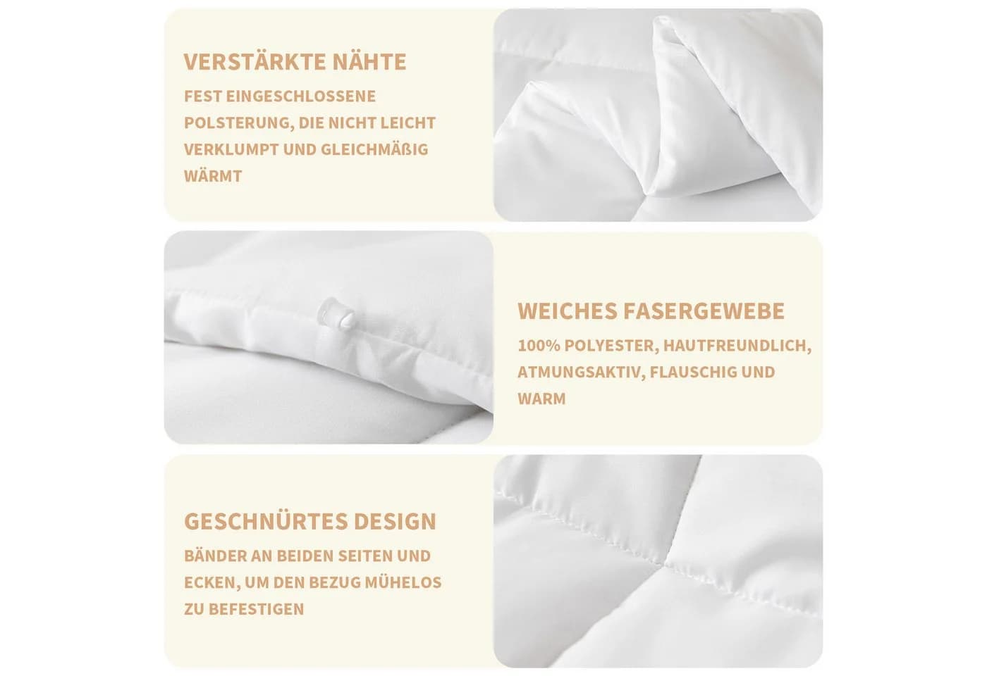 Good Nite Microfaserbettdecke 4-Jahreszeiten Weiß Polyester