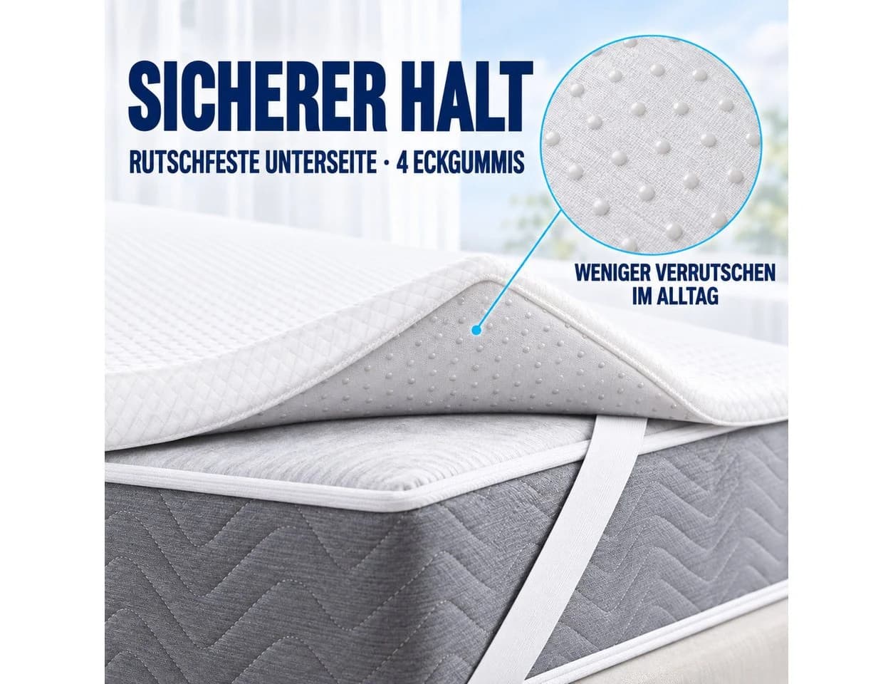 ROYGBIV Matratzentopper 7 cm Gel-Schaum Memory Foam Topper