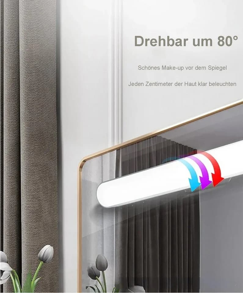 OYLCDI LED Schreibtischlampe Weiß Touch Dimmbar Magnetisch