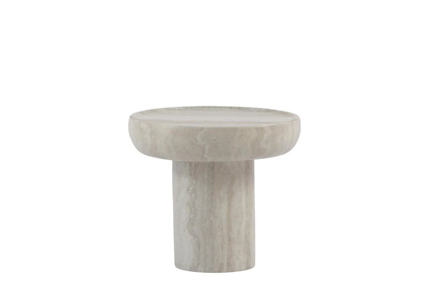WILLIAMSPACE Runder Beistelltisch Steinoptik Fiberglas Modern